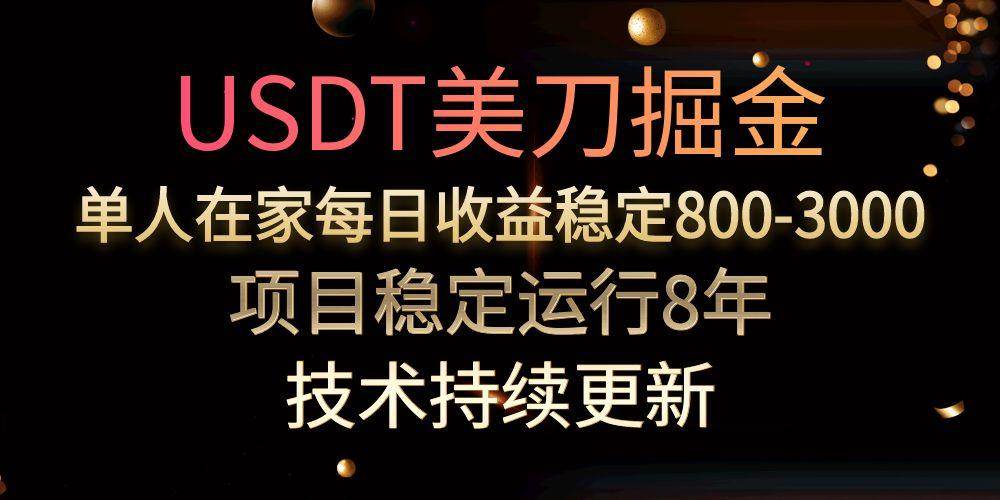（15527期）USDT美刀掘金，单人每日收益800-3000，稳定运行8年-网创副业教程
