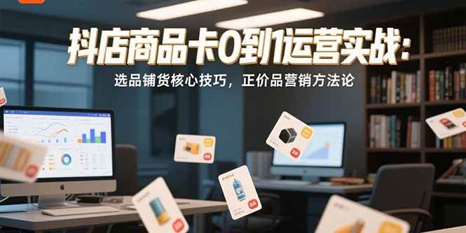 （15329期）抖店商品卡0到1运营实战：选品铺货核心技巧，正价品营销方法论-网创副业教程