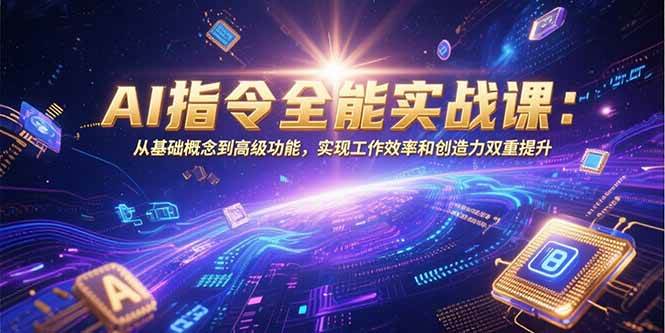 （15455期）AI指令全能实战课：从基础概念到高级功能，实现工作效率和创造力双重提升-网创副业教程