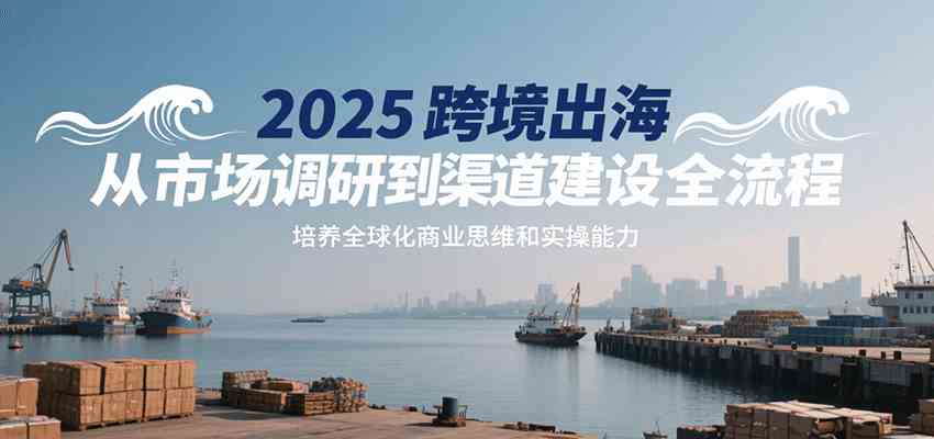 2025跨境出海从市场调研到渠道建设全流程，培养全球化商业思维和实操能力-网创副业教程
