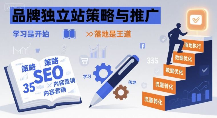 品牌独立站策略与推广，学习是开始，落地是王道-网创副业教程