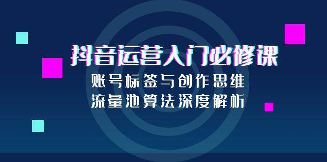 （15149期）抖音运营入门必修课，账号标签与创作思维，流量池算法深度解析-网创副业教程