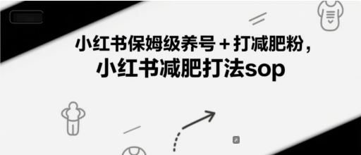 小红书保姆级养号+打减肥粉，小红书减肥打法sop-网创副业教程