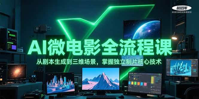 AI微电影全流程课，从剧本生成到三维场景，掌握独立制片核心技术-网创副业教程