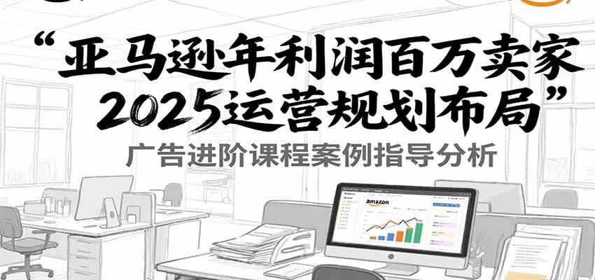 亚马逊年利润百万卖家2025运营规划布局，广告进阶课程案例指导分析-网创副业教程