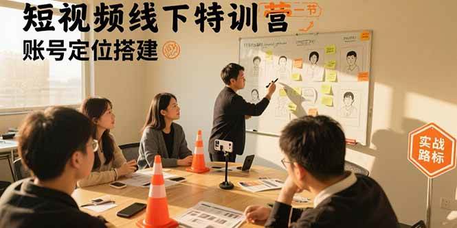 （15707期）短视频线下特训营：账号定位搭建/口播号拍摄剪辑/直播间流量入口/变现实战-网创副业教程