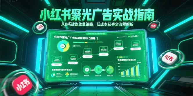 （15248期）小红书聚光广告实战指南，从0搭建到放量策略，低成本获客全流程解析-网创副业教程