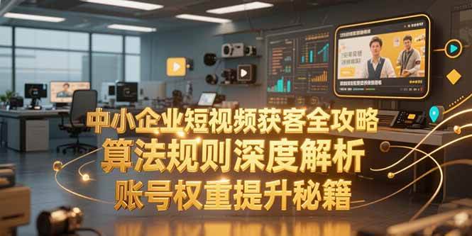 （15326期）中小企业短视频获客全攻略，算法规则深度解析，账号权重提升秘籍-网创副业教程