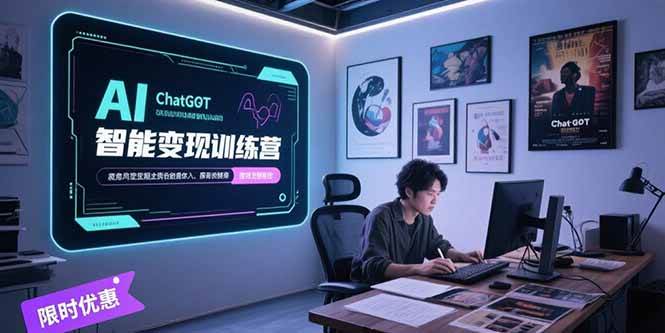 （15389期）AI智能变现训练营，ChatGPT写作变现，电影解说制作，图文带货方法论-网创副业教程