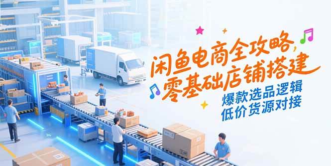 （15325期）闲鱼电商全攻略，零基础店铺搭建，爆款选品逻辑，低价货源对接-网创副业教程