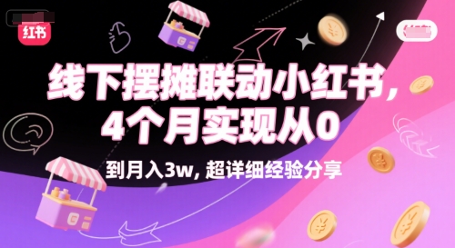 线下摆摊联动小红书，4 个月实现从 0 到月入3w，超详细经验分享-网创副业教程
