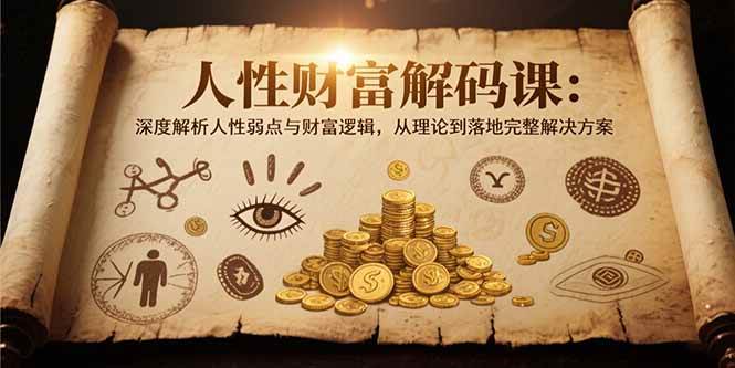 （15434期）人性财富解码课6.0：深度解析人性弱点与财富逻辑，理论到落地完整解决方案-网创副业教程