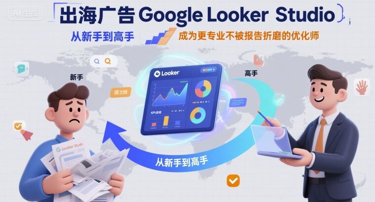 出海广告Google Looker Studio从新手到高手，成为更专业不被报告折磨的优化师-网创副业教程