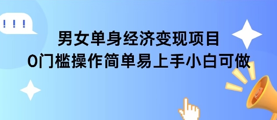 女单身经济项目变现周期长可复购率高日入1k+-网创副业教程