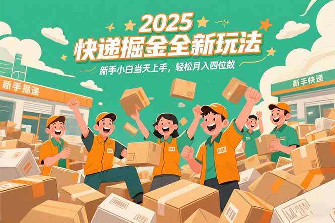 （15244期）2025快递掘金全新玩法，新手小白当天上手，轻松月入四位数！-网创副业教程