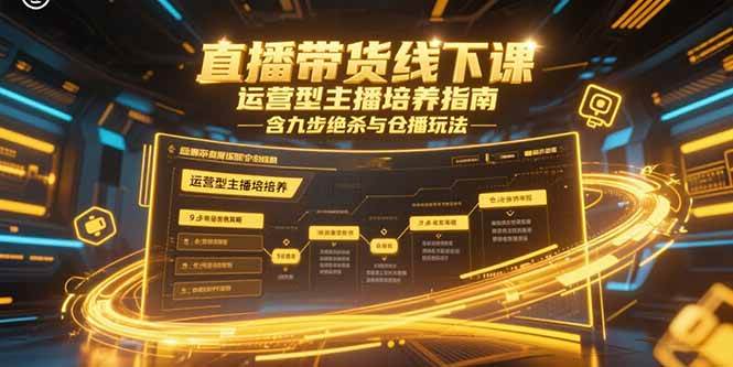 （15281期）直播带货线下课，运营型主播培养指南，含九步绝杀与仓播玩法-网创副业教程