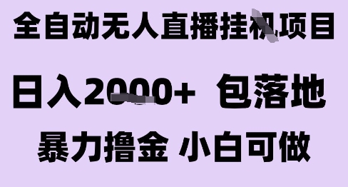最新全自动抖音无人直播挂G项目，日入2k+ 包落地暴力撸金，小白可做【揭秘】-网创副业教程