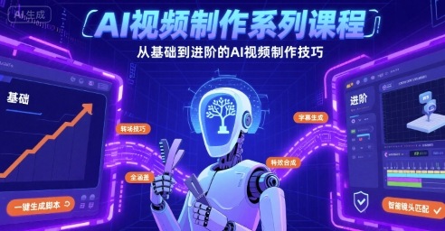 AI视频制作系列课程，从基础到进阶的AI视频制作技巧全涵盖-网创副业教程
