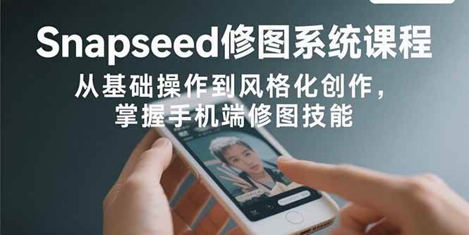（15732期）Snapseed修图系统课程：从基础操作到风格化创作，掌握手机端修图技能-网创副业教程