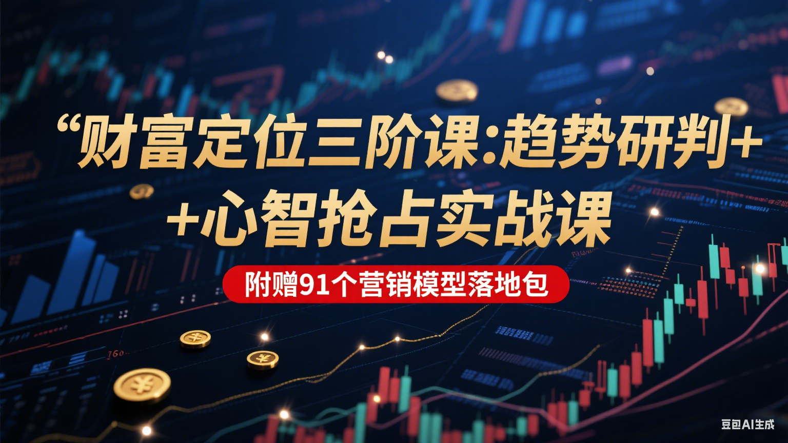 财富定位三阶：趋势研判 + 心智抢占实战课，附赠91个营销模型落地包-网创副业教程