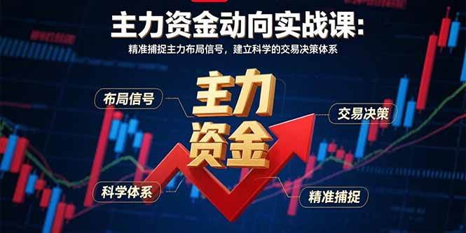 （15804期）主力资金动向实战课-8月：精准捕捉主力布局信号，建立科学的交易决策体系-网创副业教程