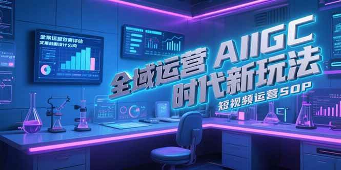 （15327期）全域运营AIGC时代新玩法，文案封面设计公式，短视频运营SOP-网创副业教程