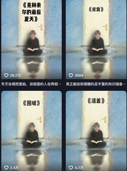 AI制作爆款书单，抖音42粉丝博主书单号制作拆解，单条视频28W赞-网创副业教程