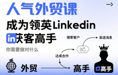 人气外贸课-成为领英Linkedin获客高手，你需要做对什么-网创副业教程