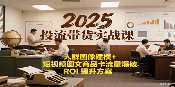 2025投流带货实战课：人群画像建模+短视频图文商品卡流量爆破ROI提升方案-网创副业教程