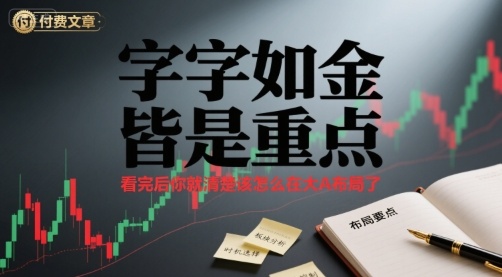 付费文章：字字如金 皆是重点， 看完后 你就清楚该怎么在大A布局了-网创副业教程