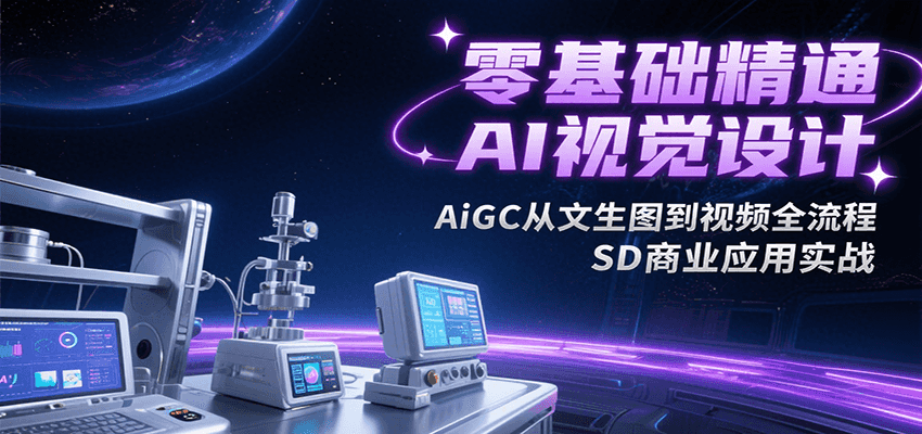 零基础精通AI视觉设计，AiGC从文生图到视频全流程，SD商业应用实战-网创副业教程