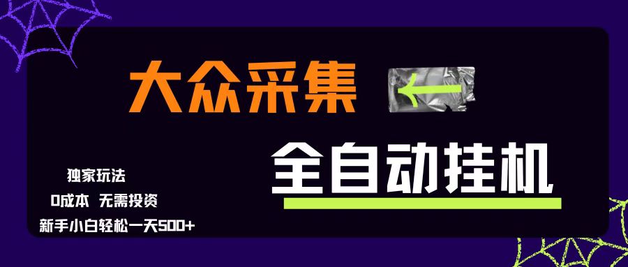（15348期）大众采集全自动玩法，新手小白轻松一天500+，操作简单零成本-网创副业教程