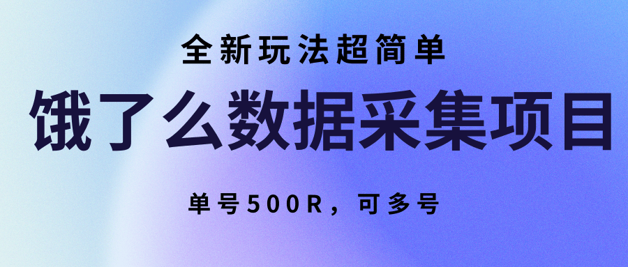 饿了么数据采集项目，全新玩法超简单，单号500R，可多号-网创副业教程