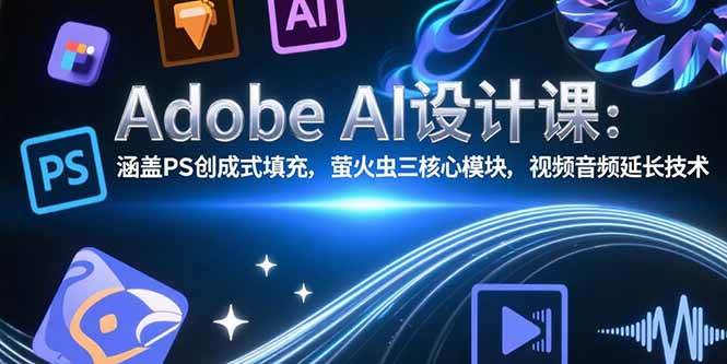 （15469期）Adobe AI设计课：涵盖PS创成式填充，萤火虫三核心模块，视频音频延长技术-网创副业教程