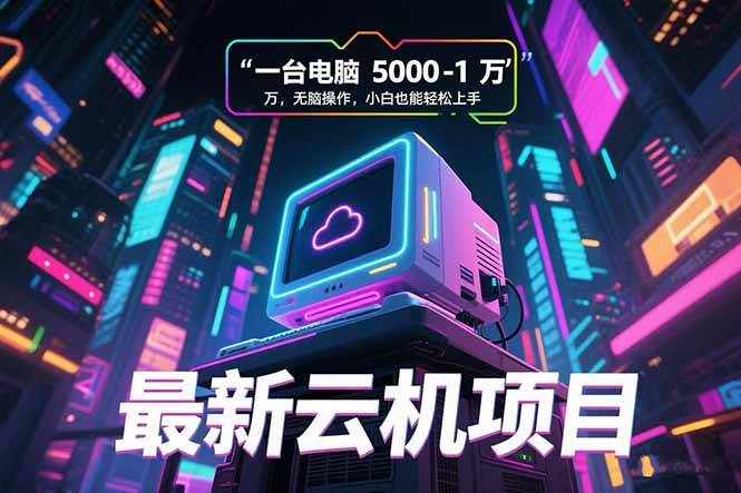 （15395期）最新云机项目 一台电脑5000到10000 无脑操作小白也能轻松上手-网创副业教程