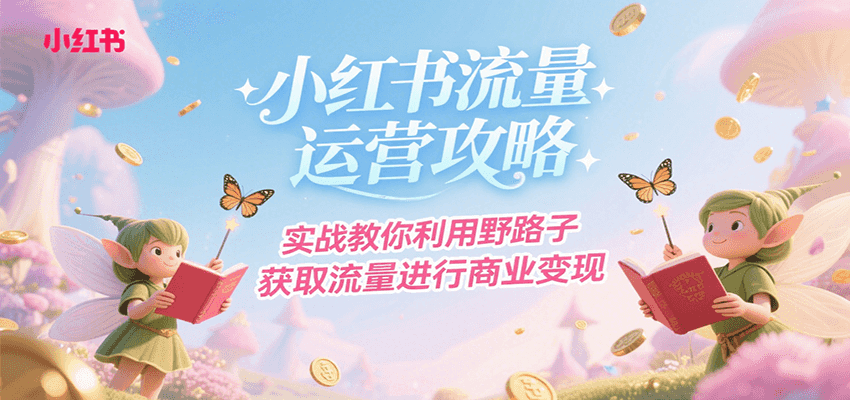 小红书流量运营攻略，实战教你利用野路子获取流量进行商业变现-网创副业教程