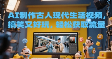 AI制作古人现代生活视频，搞笑又好玩，轻松获取流量-网创副业教程