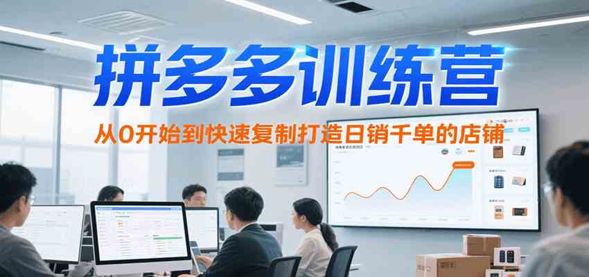 拼多多训练营，从0开始到快速复制打造日销千单的店铺（更新7月）-网创副业教程
