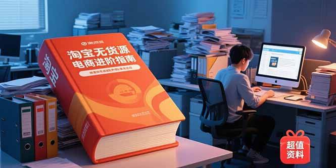（15317期）淘宝无货源电商进阶指南，包含新人课、进阶课，配套资料，蓝海选品等-网创副业教程