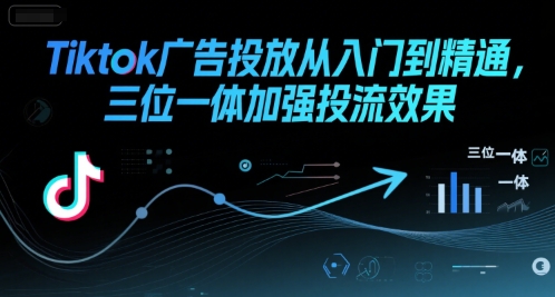 Tiktok广告投放从入门到精通，三位一体加强投流效果-网创副业教程