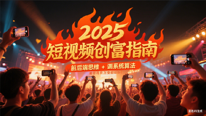 2025短视频创富指南，前后端思维 + 系统算法，教你月入过万变现路径-网创副业教程