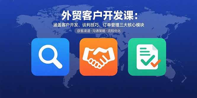 （15793期）外贸客户开发课：涵盖客户开发、谈判技巧、订单管理三大核心模块-网创副业教程