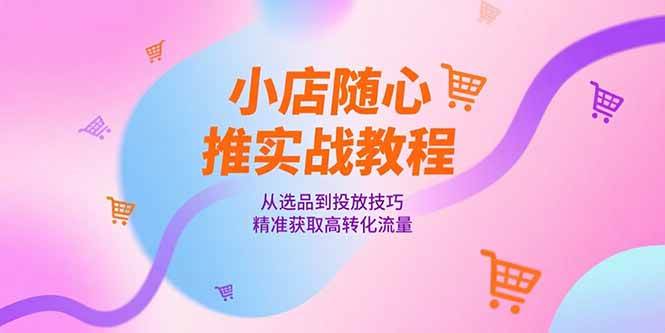 (15205期)小店随心推实战教程,从选品到投放技巧,精准获取高转化流量-网创副业教程