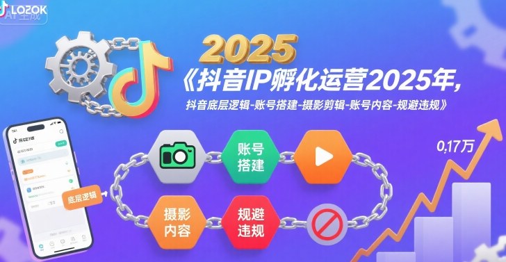 抖音IP孵化运营2025年,抖音底层逻辑-账号搭建-摄影剪辑-账号内容-规避违规-网创副业教程