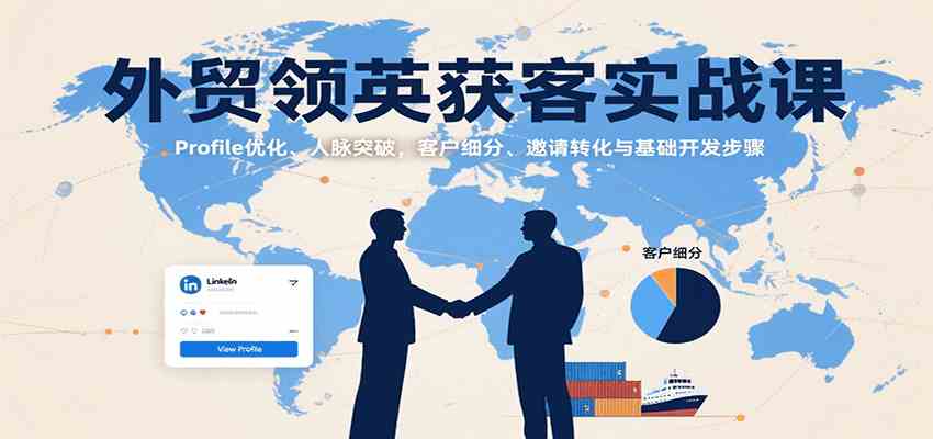 外贸领英获客实战课:Profile优化、人脉突破,客户细分、邀请转化与基础开发步骤-网创副业教程