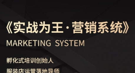 服装老板必修课《实战为王-营销系统》实现业绩被动式增长-网创副业教程