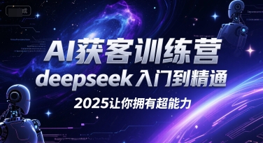 AI获客训练营,deepseek入门到精通,2025让你拥有超能力-网创副业教程