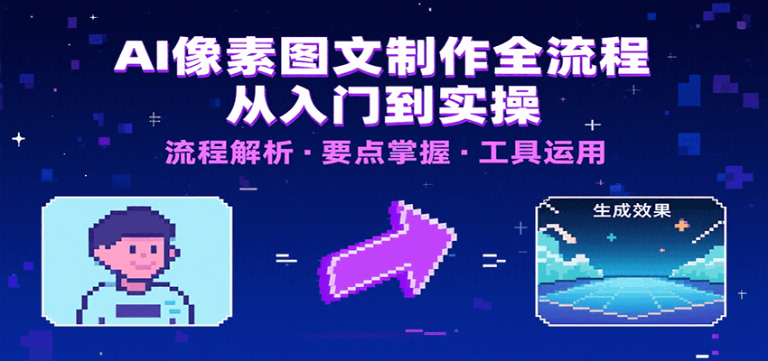 AI像素图文制作全流程:内容要点、文案选择及所用工具,助你快速入局-网创副业教程