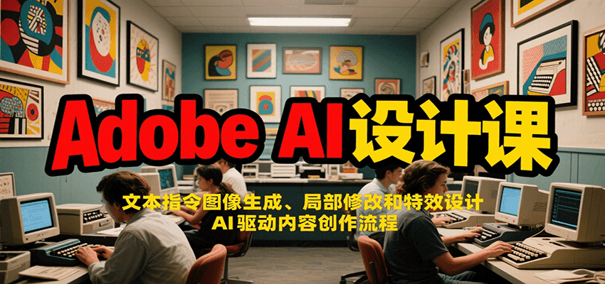 Adobe AI设计课:文本指令图像生成、局部修改和特效设计,AI驱动内容创作流程-网创副业教程
