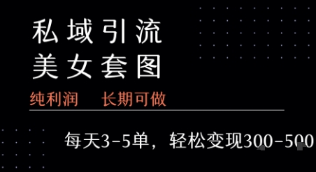 私域卖套图每天3-5单 每单利润99-2张+-网创副业教程